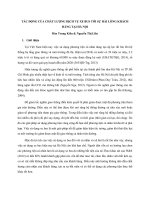 Tác động của chất lượng dịch vụ xe bus tới sự hài lòng của khách hàng tại Hà Nội