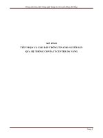 Mô hình tiếp nhận và giải đáp thông tin cho người dân qua hệ thống CONTACT CENTER đà nẵng