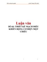 Thiết kế mạch điều khiển động cơ điện một chiều