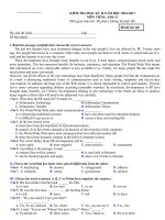 Các đề thi tiếng anh lớp 11 HKII 