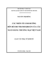 Luận văn thạc sĩ  2015 các nhân tố ảnh hưởng đến rủi ro thanh khoản của các ngân hàng thương mại việt nam 