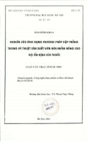 Nghiên cứu ứng dụng phương pháp dập thẳng trong kỹ thuật sản sản xuất viên nén nhằm nâng cao độ ổn định của thuốc