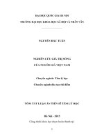 Tóm tắt luận án tiến sĩ nghiên cứu giá trị sống của người già việt nam của NCS nguyễn đắc tuân 