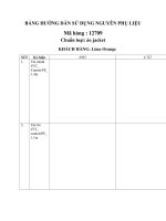 10 BẢNG HƯỚNG dẫn sử DỤNG NGUYÊN PHỤ LIỆU 