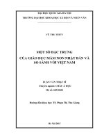 Luận văn thạc sĩ một số đặc trưng của giáo dục mần non nhật bản và so sánh với việt nam 