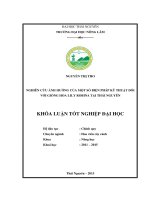 Nghiên cứu ảnh hưởng của một số biện pháp kỹ thuật đối với giống hoa lily robina tại thái nguyên