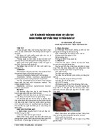 GÂY tê đám rối THẦN KINH CÁNH TAY LIÊN tục NHÂN TRƯỜNG hợp PHẪU THUẬT VI PHẪU bàn TAY