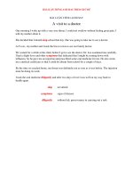 BÀI LUẬN TIẾNG ANH HAY   a visit to a doctor 