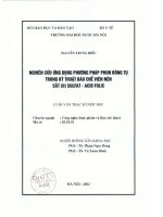 Nghiên cứu ứng dụng phương pháp phun đông tụ trong kỹ thuật bào chế viên nén sắt ( II) sulfat acid folic