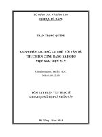 Quan điểm lịch sử, cụ thể với vấn đề thực hiện công bằng xã hội ở việt nam hiện nay
