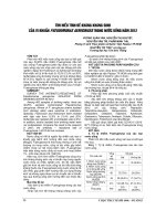 TÌM HIỂU TÍNH đề KHÁNG KHÁNG SINH của VI KHUẨN PSEUDOMONAS AERUGINOSA TRONG nước UỐNG năm 2012