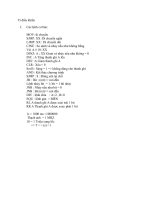 Các lệnh cơ bản của vi điều khiển