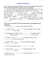 TENSES   EXERCISE 1+2+3+4+5 