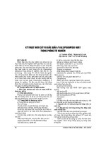 KỸ THUẬT NUÔI cấy và bảo QUẢN p FALCIPARUM dài NGÀY TRONG PHÒNG THÍ NGHIỆM