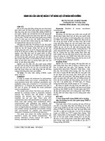 ĐÁNH GIÁ của cán bộ QUẢN lý về NĂNG lực cử NHÂN điều DƯỠNG