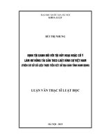 Định tội danh đối với tội hủy hoại tài sản hoặc cố ý làm hư hỏng tài sản theo luật hình sự việt nam ( trên cơ sở số liệu thực tiễn xét xử địa bàn tỉnh nam định) 