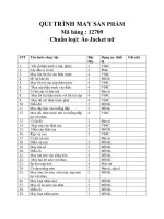 8 BẢNG QUI TRÌNH MAY sản PHẨM 