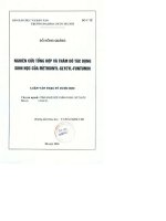 Nghiên cứu tổng hợp và thăm dò tác dụng sinh học của methyonyl glycyl   funtumin