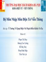 Ý tưởng về quạt điện với mạch điều khiển từ xa