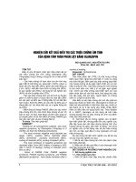 NGHIÊN cứu kết QUẢ điều TRỊ các TRIỆU CHỨNG âm TÍNH của BỆNH tâm THẦN PHÂN LIỆT BẰNG OLANZAPIN