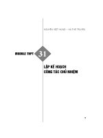 Lập kế hoạch công tác chủ nhiệm 