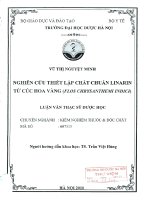 Nghiên cứu thiết lập chất chuẩn linarin từ cúc hoa vàng ( flos chrysanthemi indici)