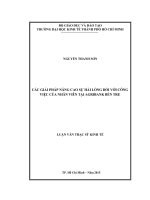 Luận văn thạc sĩ các GIẢI PHÁP NÂNG CAO sự hài LÒNG đối với CÔNG VIỆC của NHÂN VIÊN tại ARGRIBANK bến TRE 