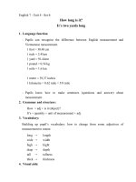 Bài giảng môn tiếng anh 7: Unit 4: Set 4: How long is it?