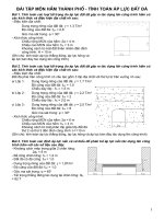 bài tập môn hầm THÀNH PHỐ   TÍNH TOÁN áp lực đất đá (1)