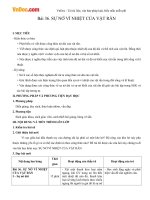 Giáo án vật lý 10 bài 36 sự nở vì nhiệt của vật rắn