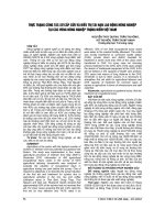 THỰC TRẠNG CÔNG tác sơ cấp cứu và điều TRỊ TAI nạn GIAO LAO ĐỘNG NÔNG NGHIỆP tại các VÙNG NÔNG NGHIỆP TRỌNG điểm VIỆT NAM