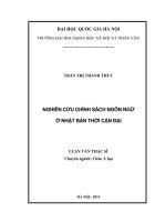 Luận văn thạc sĩ nghiên cứu chính sách ngôn ngữ ở nhật bản thời cận đại 