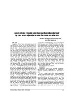 NGHIÊN cứu CHI PHÍ KHÁM CHỮA BỆNH của BỆNH NHÂN PHẪU THUẬT tại KHOA NGOẠI   BỆNH VIỆN đa KHOA TỈNH KHÁNH hòa năm 2010