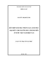 Kết hợp giáo dục pháp luật, giáo dục đạo đức cho người chưa thành niên ở nước việt nam hiện nay 