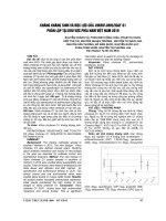 KHÁNG KHÁNG DINH và độc lực của VIBRIO CHOLERAE 01 PHÂN lập tại KHU vực PHÍA NAM VIỆT NAM 2010