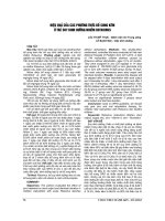 HIỆU QUẢ của các PHƯƠNG THỨC bổ SUNG kẽm ở TRẺ SUY DINH DƯỠNG NHIỄM ROTAVIRUS