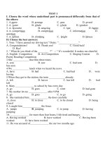 Ôn tập HKI tiếng anh 11 