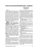 KẾT QUẢ xạ TRỊ GIA tốc UNG THƯ vòm mũi HỌNG GIAI đoạn i   II tại BỆNH VIỆN k