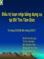 Điều trị loạn nhịp bằng dụng cụ tại BV tim tâm đức