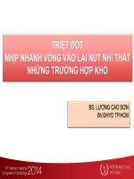 Triệt đốt cơn nhịp nhanh do vòng vào lại nút nhĩ thất   những trường hợp khó khăn   solutions for difficult cases of AVNRT ablation