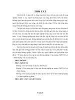 Tổ chức dạy học theo dự án môn hướng nghiệp 11 tại trường THPT lê lợi tỉnh bình dương