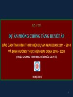Kết quả hoạt động chương trình phòng chống tăng huyết áp quốc gia
