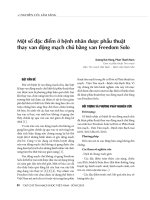 Một số đặc điểm ở bệnh nhân được phẫu thuật thay van động mạch chủ bằng van freedom solo