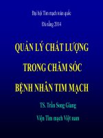 Quản lý chất lượng trong chăm sóc bệnh hân tm mạch