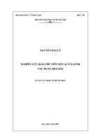 Nghiên cứu bào chế viên nén acyclovir tác dụng kéo dài