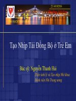 Hiệu quả của tạo nhịp tái đồng bộ tim ở trẻ nhỏ   effectiveness of CRT therapy in children