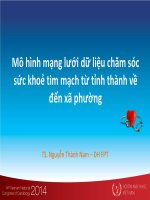 Mô hình mạng lưới dữ liệu chăm sóc sức khỏe tim mạch  từ tỉnh thành về đén xã phường