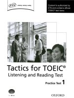 đề thi TOEIC số 1 của tactics