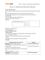 Giáo án số học 6 chương 2 bài 11