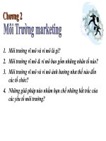Marketing căn bản Môi trường marketing